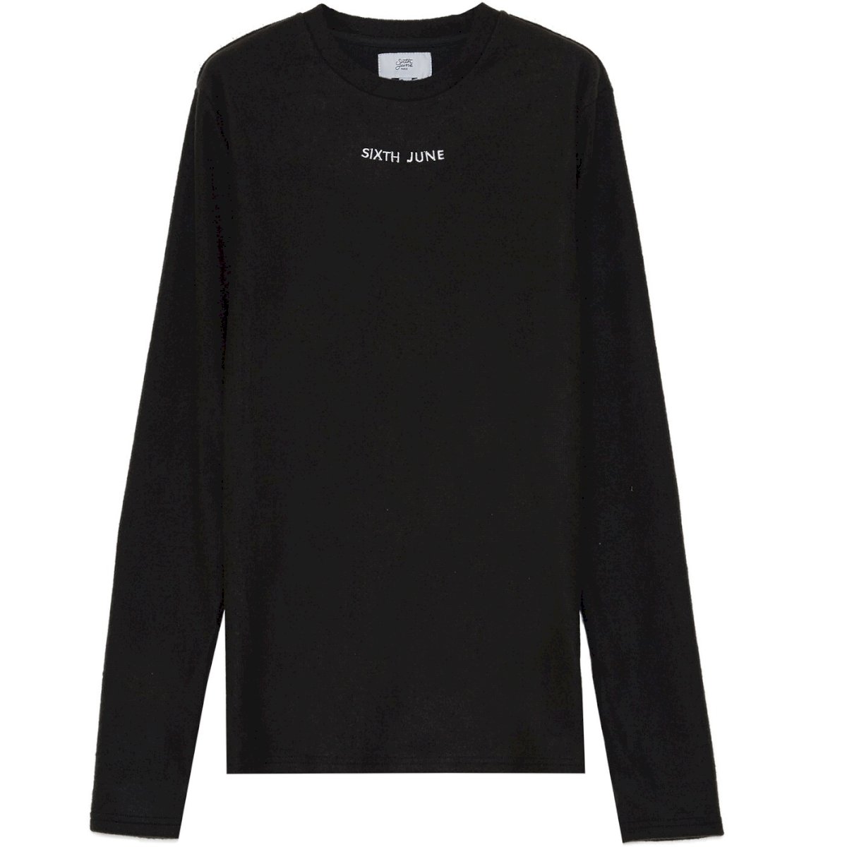 SIXTH JUNE KNIWEART WITH LOGO (BLAC) T-shirt polaire logo noir